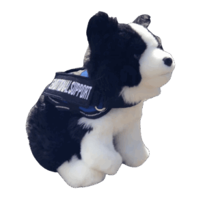 Brave The ESSA Border Collie Dog Emotional Support Stuffed Animal