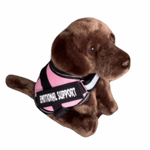 Chocolate Labrador Plush Dog Emotional Support Stuffed Animal ESSA